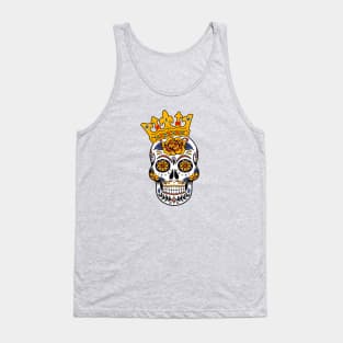 Mexican Day of the Dead Sugar Skull with Crown Tank Top